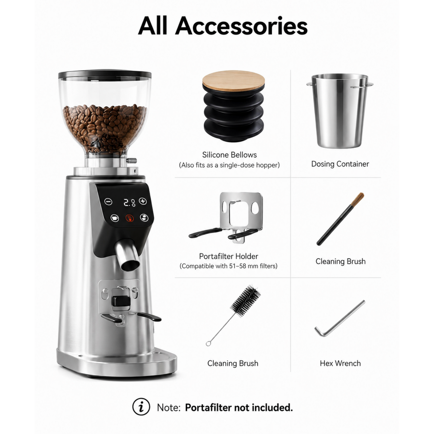 Shardor 64mm Flat Burr Coffee Grinder 2nd Gen